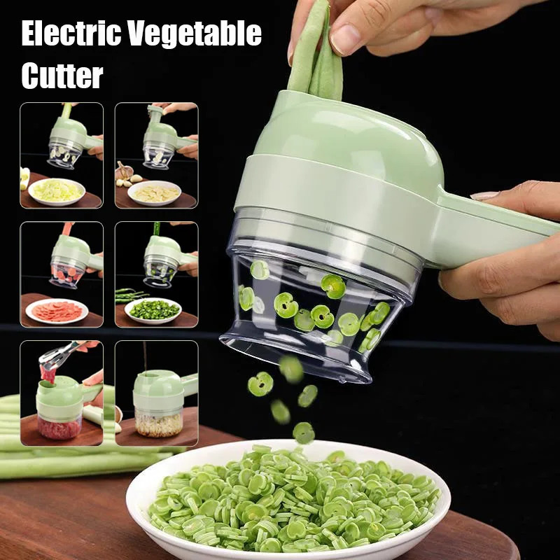 Commercial Kitchen Grinder - 4 IN 1 Electric Vegetable Cutter