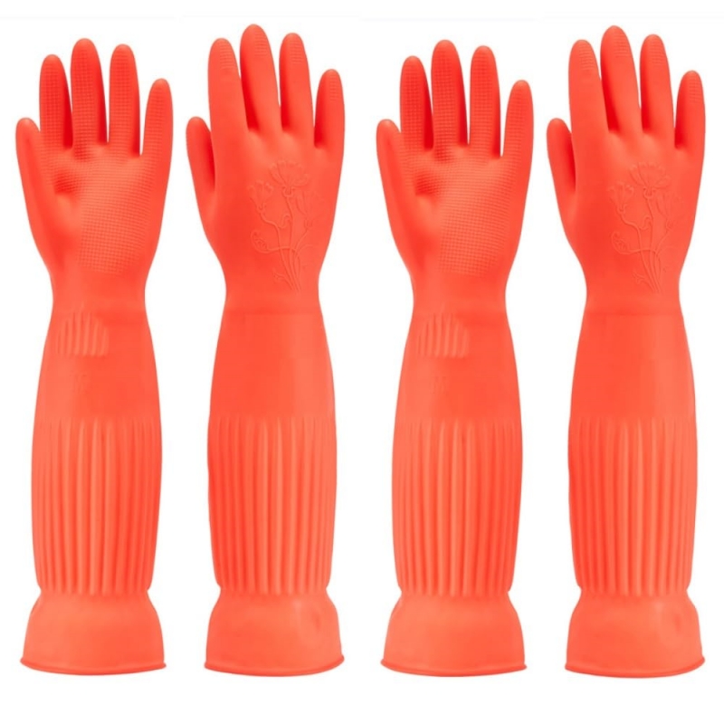 1Pair Lengthen Dishwashing Cle - Commercial Kitchen Gloves 评论和价格