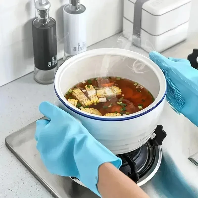 Magic Silicone Rubber Dishwash - Commercial Kitchen Gloves 评论和价格
