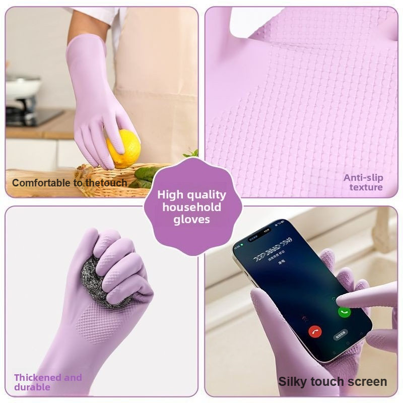 Latex Dish Washing Gloves,with - Commercial Kitchen Gloves 评论和价格