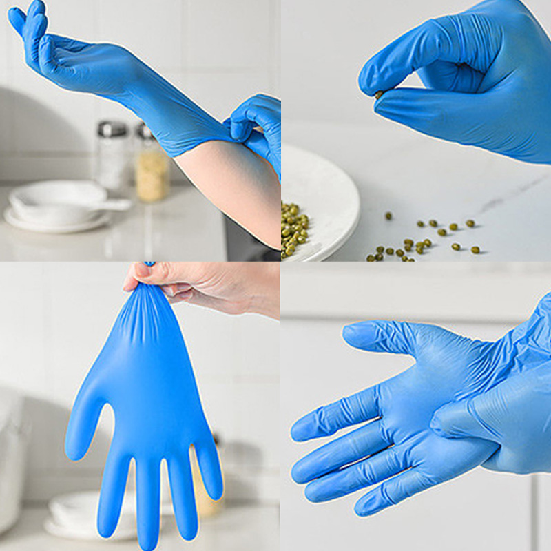 50/100PCS Blue Nitrile Gloves  - Commercial Kitchen Gloves 评论和价格