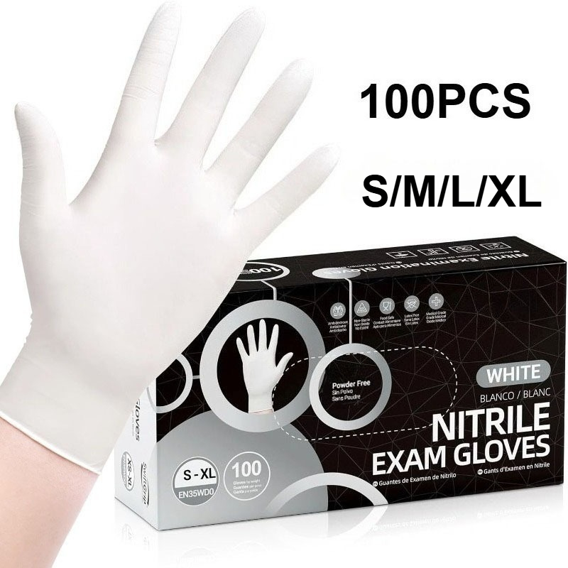 10-100PCS White Disposable Nit - Commercial Kitchen Gloves 评论和价格