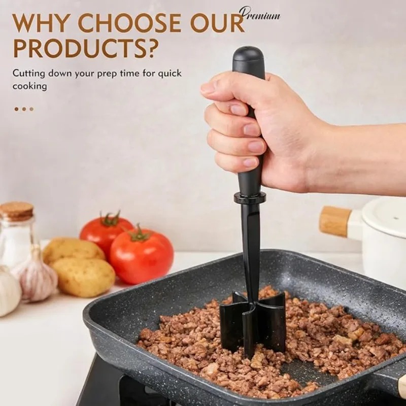 1pc Meat Chopper Handheld Meat - Commercial Kitchen Grinder 评论和价格